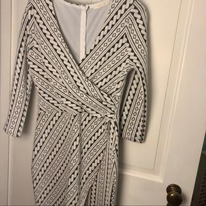 JUST ME Long Sleeved Patterned Dress